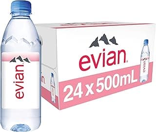 evian Natural Spring Water, PH Balanced with Natural Electrolytes, 16.9fl oz./500mL Bottles (pack of 24)