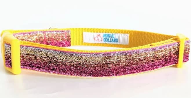 Sunset Ombre Sparkle Dog Collar