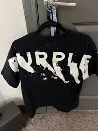 Purple Brand Black and White Graffiti Tshirt Men's