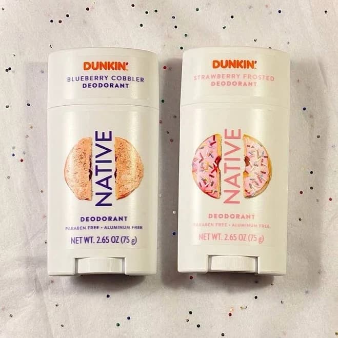 Native X Dunkin, Limited Edition Deodorant, Blueberry Cobbler & Strawberry 2 Pcs - New