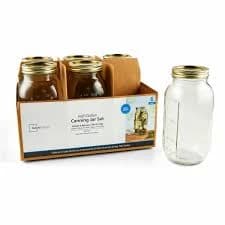 Mainstays Airtight Glass Wide Mouth Canning Jars