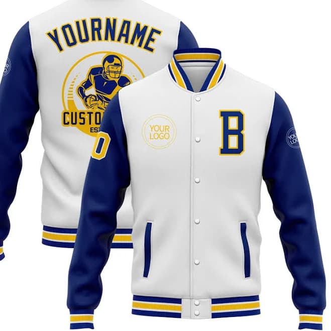Men's Varsity Letterman Bomber Jacket