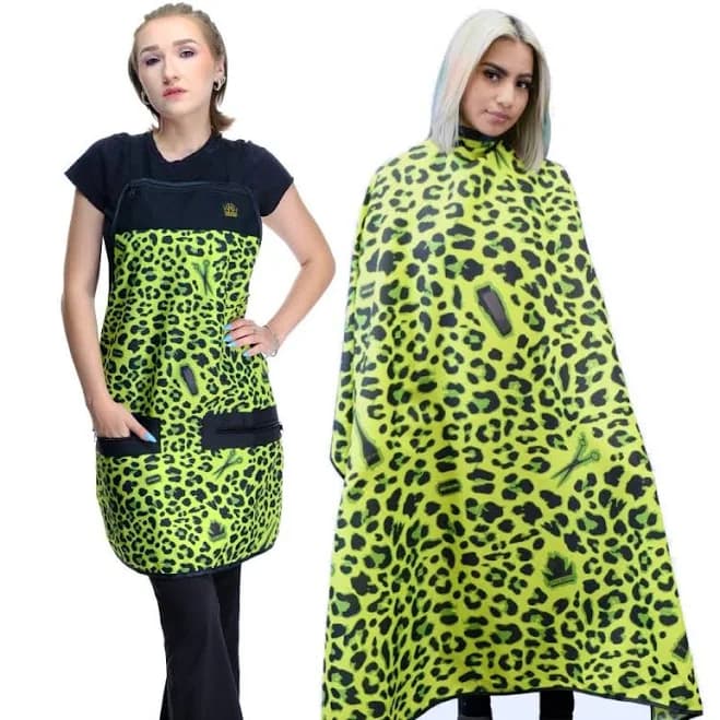 Exotic Leopard Barber Cape and Apron Set