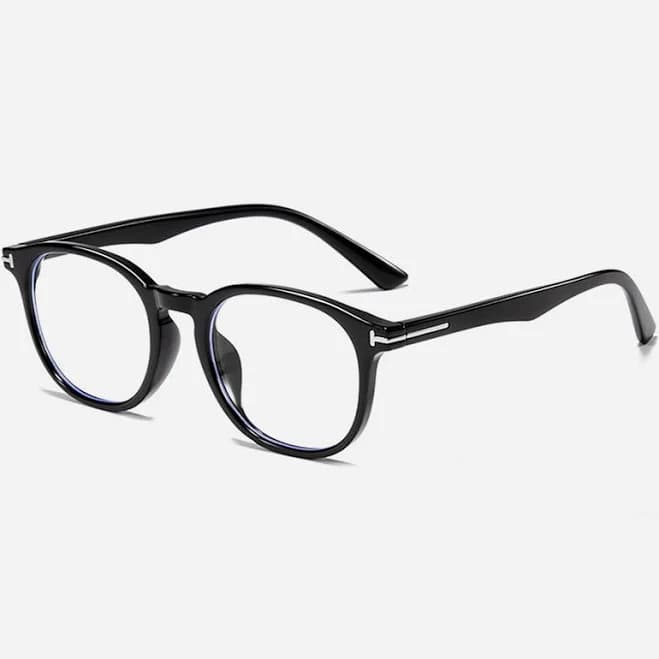 Black Square Glen Eyeglasses, Black