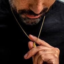 Mens Initial Tag Necklace - 14K Gold | Vincero Collective