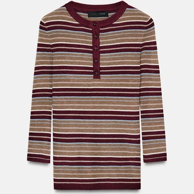 Zara Women's Striped Knit Jumper