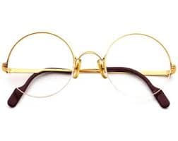 Cartier Vintageeyeglasses Mayfair 22k Gold Plated Polished Gold Half Rim Metal Frame France 47[]20 130 - Etsy