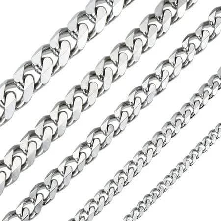 Hermah Stainless Steel Cuban Curb Necklace