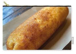 Crunchy Corn Dog Zip Pouch by Elisabeth Lucas - Elisabeth Lucas