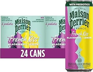 French Kiss Sweetened Sparkling Juice Beverage, Blackberry & Lemon Flavors With Real Fruit Juices, 24Pk