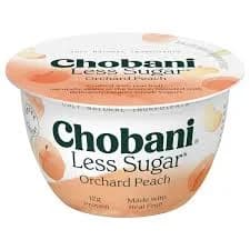 Chobani Clingstone Peach Less Sugar Low Fat Greek Yogurt