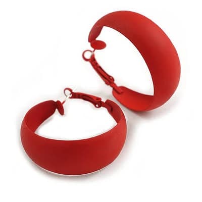 Matt Finish Hoop Earrings