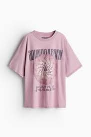 Oversized Printed T-shirt - Pink/Nirvana - Ladies | H&M US