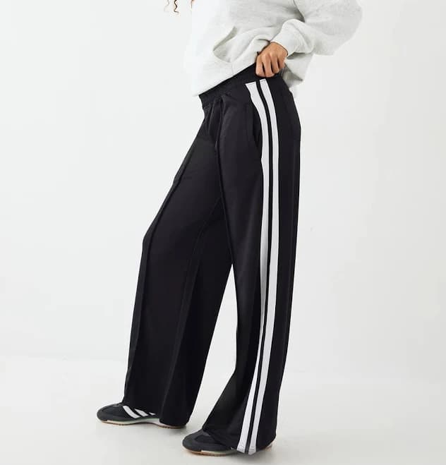 DSGN Studio Women's Tricot Side Stipe Straight Leg Jogger Pants