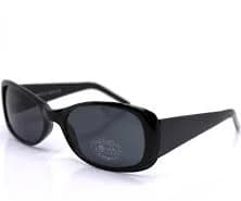 Rectangular oval cat eye classic sunglasses women glossy black frame black lens, Women's rectangular oval black sunglasses with high temples