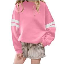 AUNVITO Kids Fleece Hoodie with Pockets & White Striped Sleeves Boys & Girls 1-14Y Casual Print Pullover Warm Health Cloth - Walmart.com