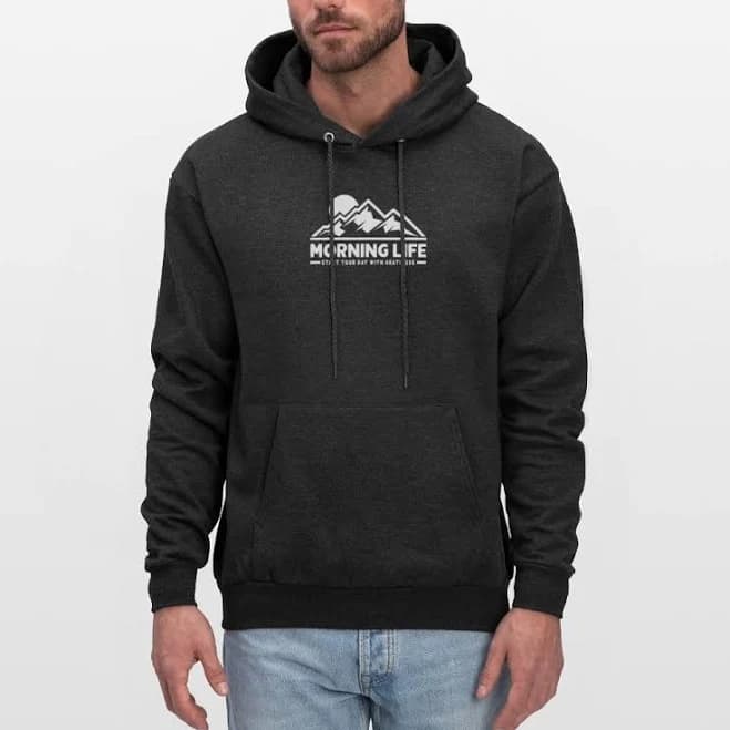 Morning Life Men's Mountain Logo Hoodie