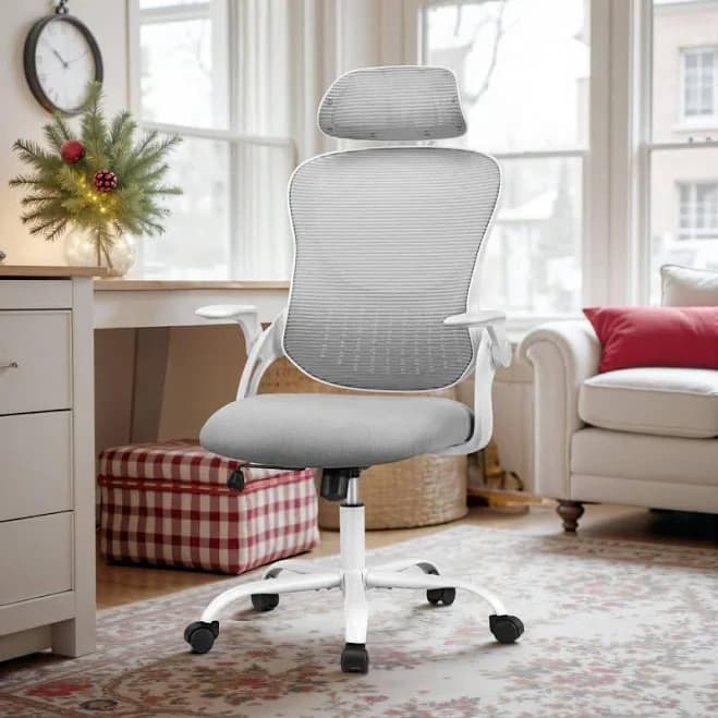 Yangming Gray Ergonomic Mesh Desk Chair