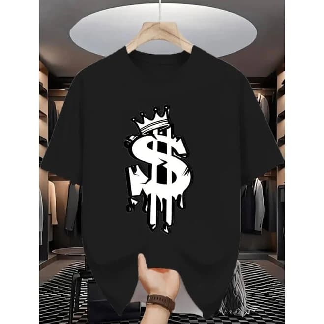 Men's Casual Crewneck Short Sleeve Graphic T-Shirt