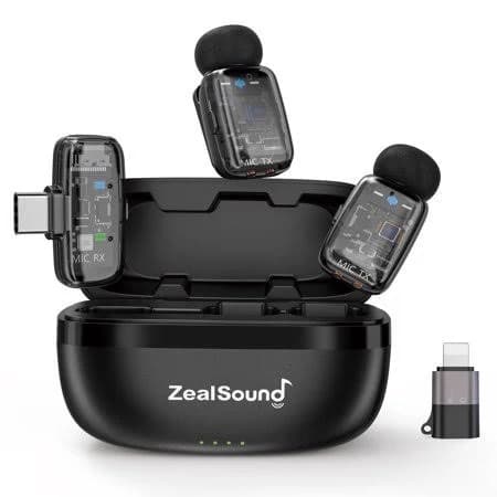 ZealSound Mini Wireless Lavalier Microphone
