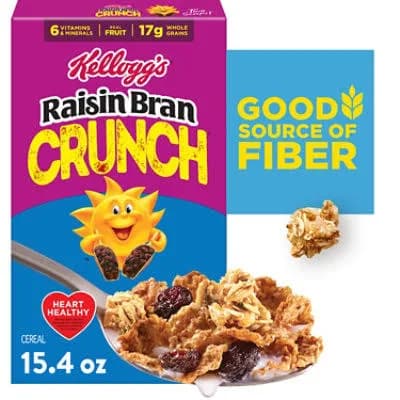Kellogg's Raisin Bran Crunch Breakfast Cereal