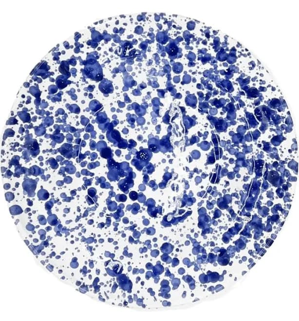Cobalt Blue & White Ceramic Speckled Soup Bowl