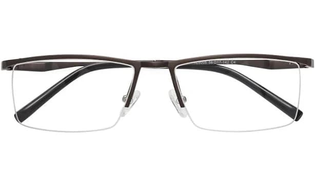 Hamiti Classic Magnesium Alloy Rectangle Semi-Rimless Eyeglasses