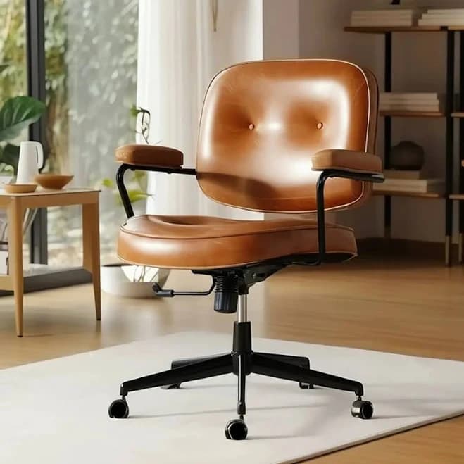 Modern Leather Swivel Conference Office Chair