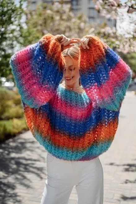 Women's Cropped Mohair Sweater