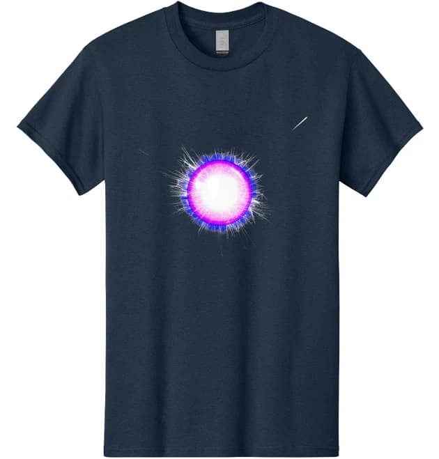 Starburst-circle Mens Graphic Tee, 100% Cotton, Casual Summer Wear