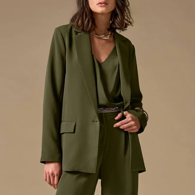 Boston Proper Relaxed Single Button Blazer