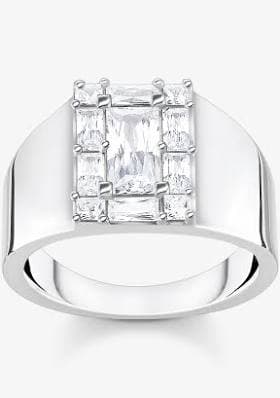 Thomas Sabo Women's Sterling Silver White Stone Ring