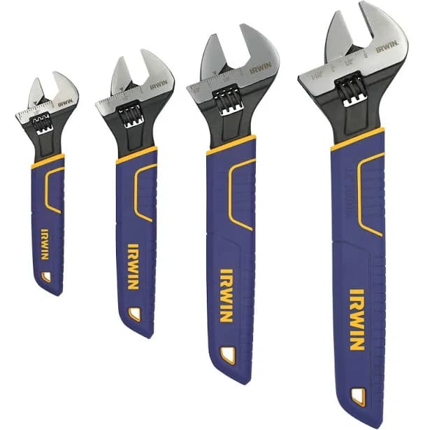 Irwin 4-pc Adjustable Wrench Tray Set 2078706