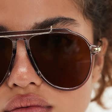 Free People Ventura Oversized Aviator Sunglasses