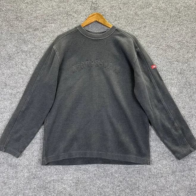 Aeropostale Sweatshirt Mens Medium Gray Crewneck Long Sleeve Pullover