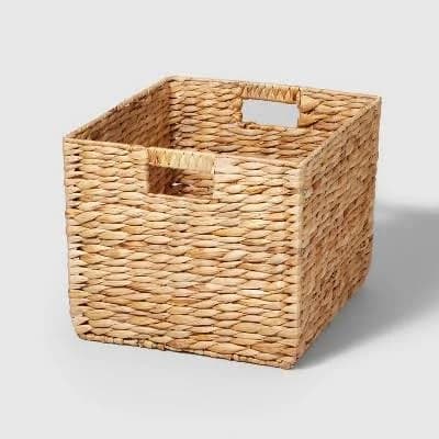 Brightroom Large Woven Water Hyacinth Milk Crate