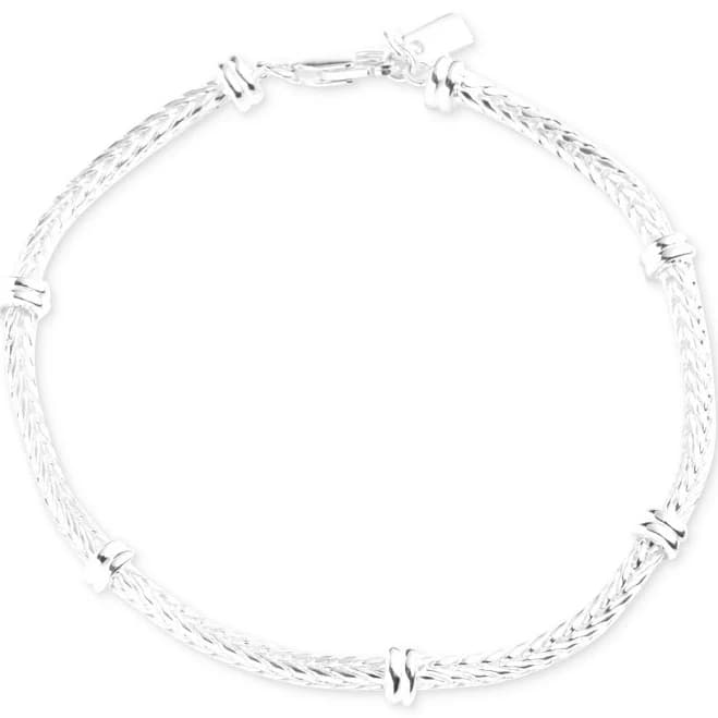 Sterling Silver Herringbone Link Chain Bracelet