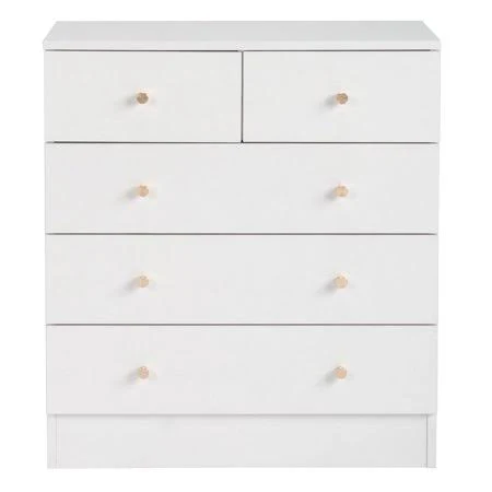 Resenkos 5 Drawer Dresser with Gold Handle