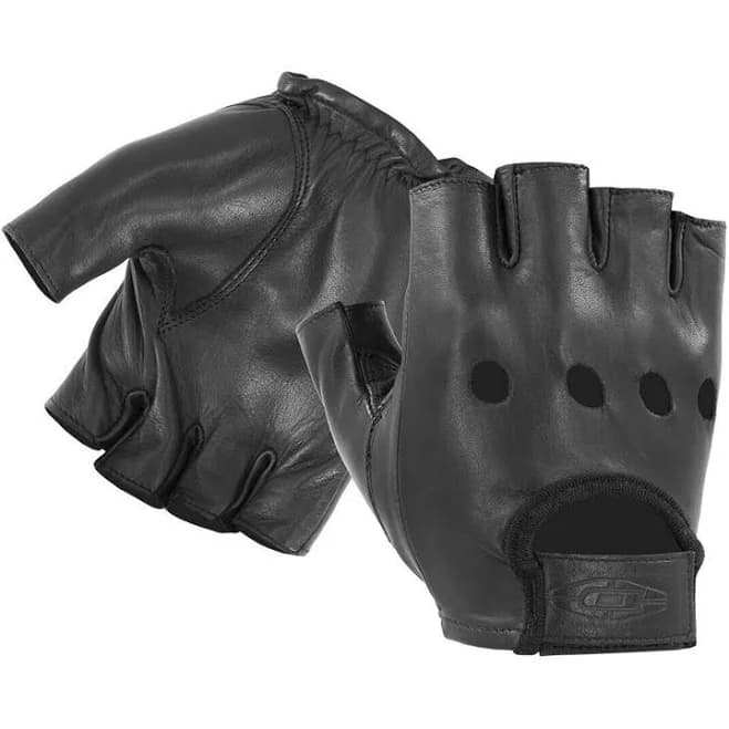 Damascus Half-Finger Leather Driving Gloves
