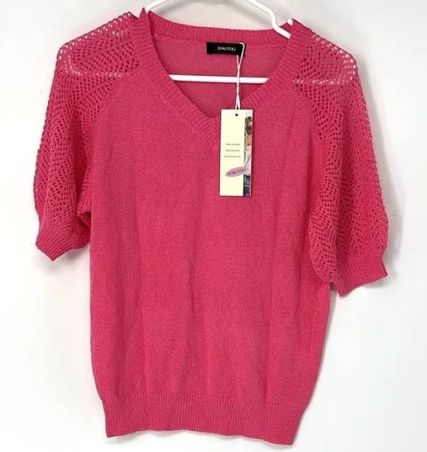 Women Blouses Lace Tops for Women Trendy Summer Casual V Neck Short Sleeve Shirts