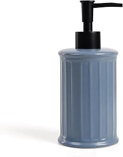 Ceramic Soap Dispenser - Blue Liquid Hand Soap Dispenser Bathroom, Modern Refillable Dish Wash Soap Bottle for Kitchen, ANTIS'S HOME