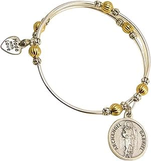 Archangel Gabriel Wrap Bracelet Handmade Themed Charm Bracelet Jewelry Gift. Gold, Silver or Black Bead Option
