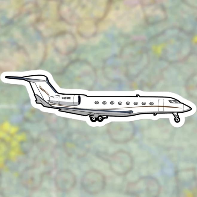 Gulfstream G650 G-VI Private Jet Vinyl Sticker - Business Jet Decal & AvGeek Gift