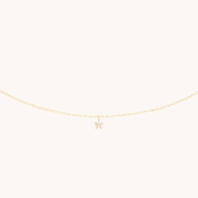 Catbird Jewelry 14K Gold Little Star Birthstone Charm Necklace