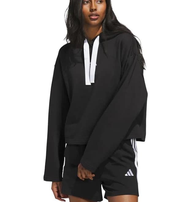 adidas Women's Fleece 3-Stripes Loose-Fit Hoodie