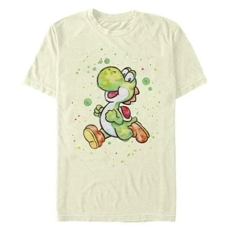 Nintendo Super Mario Yoshi Watercolor Graphic T-Shirt