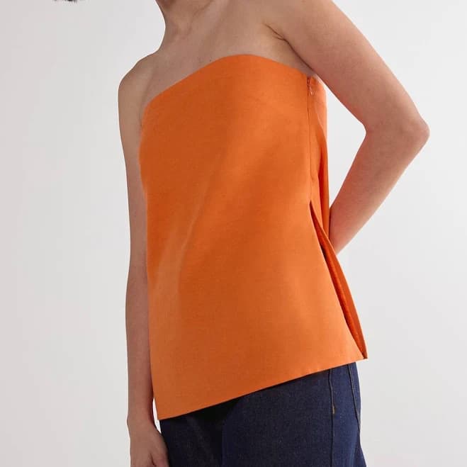 Nasty Gal Women's Linen Bandeau Top