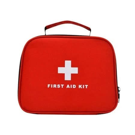 First Aid Kit Bag, Car Portable, 20cm x 15.5cm x 5cm, Red with White Cross, Waterproof Oxford Cloth, Men's, Size: 1pcs, Other