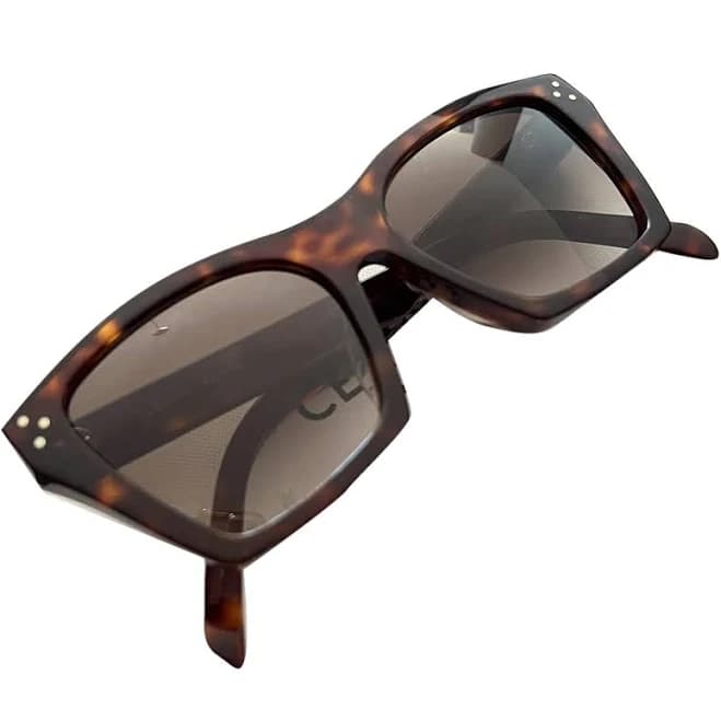 Celine Oversized Tortoiseshell Sunglasses Brown Lenses