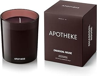 Luxury Scented Candles for Home, Charcoal Rouge - Petite Aromatherapy Jar Candle with Soy Wax Blend